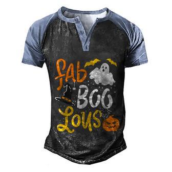 Funny Halloween Halloween Fab Boo Lous T Trick Or Treats Graphic Design Printed Casual Daily Basic Men's Henley Shirt Raglan Sleeve 3D Print T-shirt - Thegiftio UK
