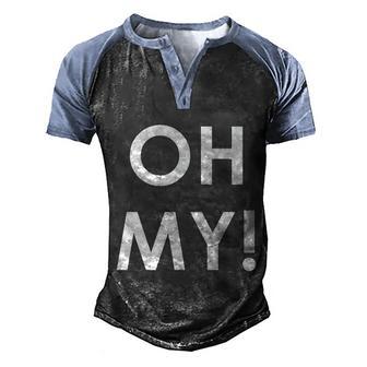 Funny Halloween Halloween Oh My Costume Graphic Design Printed Casual Daily Basic V2 Men's Henley Shirt Raglan Sleeve 3D Print T-shirt - Thegiftio UK