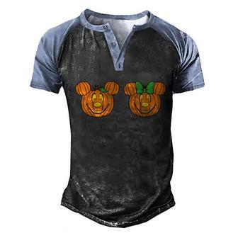 Funny Halloween Halloween Pumkin Fab Boo Lous Halloween Ghost Trick Or Trea Men's Henley Shirt Raglan Sleeve 3D Print T-shirt - Thegiftio UK