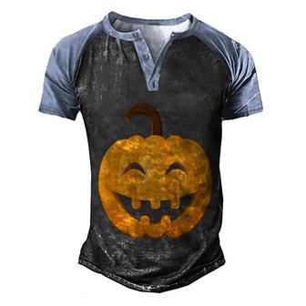 Funny Halloween Halloween Pumpkin Graphic Design Printed Casual Daily Basic V2 Men's Henley Shirt Raglan Sleeve 3D Print T-shirt - Thegiftio UK