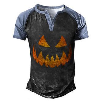Funny Halloween Halloween Pumpkin Jack Olantern Face Graphic Design Printed Casual Daily Basic Men's Henley Shirt Raglan Sleeve 3D Print T-shirt - Thegiftio UK