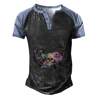 Funny Halloween Halloween Pumpkins Wreath Pastel Autumn Min Graphic Design Printed Casual Daily Basic Men's Henley Shirt Raglan Sleeve 3D Print T-shirt - Thegiftio UK