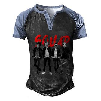 Funny Halloween Halloween Squad Graphic Design Printed Casual Daily Basic V2 Men's Henley Shirt Raglan Sleeve 3D Print T-shirt - Thegiftio UK