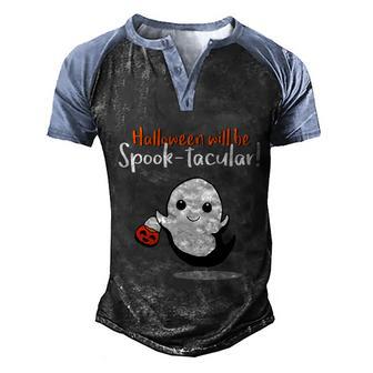 Funny Halloween Halloween Will Be Spooktacular Graphic Design Printed Casual Daily Basic V2 Men's Henley Shirt Raglan Sleeve 3D Print T-shirt - Thegiftio UK