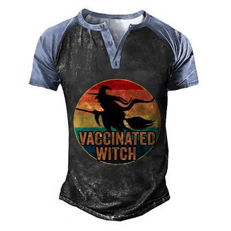 Funny Halloween Halloween Witch Vaccinated Witche Graphic Design Printed Casual Daily Basic Men's Henley Shirt Raglan Sleeve 3D Print T-shirt - Thegiftio UK