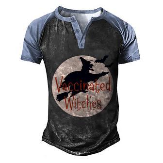 Funny Halloween Halloween Witch Vaccinated Witches Graphic Design Printed Casual Daily Basic Men's Henley Shirt Raglan Sleeve 3D Print T-shirt - Thegiftio UK