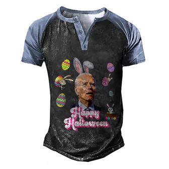 Funny Halloween Happy Halloween Joe Biden Funny Easter Graphic Design Printed Casual Daily Basic Men's Henley Shirt Raglan Sleeve 3D Print T-shirt - Thegiftio UK
