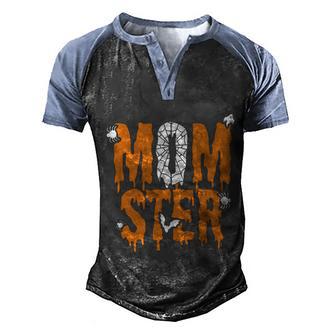 Funny Halloween Hey Boo Halloween Fall Ghost Halloween Mom Halloween Momste Men's Henley Shirt Raglan Sleeve 3D Print T-shirt - Thegiftio UK