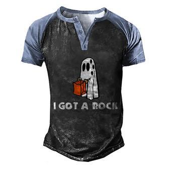 Funny Halloween I Got A Rock Graphic Design Printed Casual Daily Basic Men's Henley Shirt Raglan Sleeve 3D Print T-shirt - Thegiftio UK