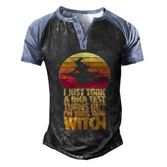 Funny Halloween Im 00 That Witch Dna Test Funny Halloween Graphic Design Printed Casual Daily Basic Men's Henley Shirt Raglan Sleeve 3D Print T-shirt - Thegiftio UK