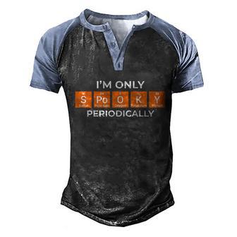 Funny Halloween Im Only Spooky Periodically Halloween Graphic Design Printed Casual Daily Basic Men's Henley Shirt Raglan Sleeve 3D Print T-shirt - Thegiftio UK