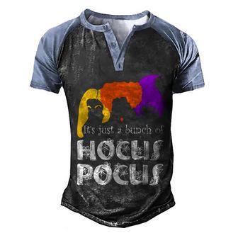 Funny Halloween Its Just A Bunch Of Hocus Pocus Halloween Graphic Design Printed Casual Daily Basic Men's Henley Shirt Raglan Sleeve 3D Print T-shirt - Thegiftio UK