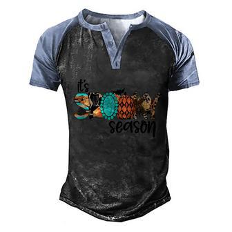 Funny Halloween Its Spooky Season Halloween Vibe Spooky Halloween Night Men's Henley Shirt Raglan Sleeve 3D Print T-shirt - Thegiftio UK