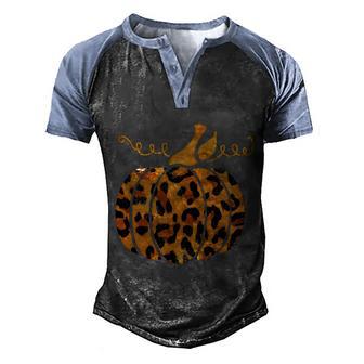 Funny Halloween Leopard Pumpkin Halloween Graphic Design Printed Casual Daily Basic Men's Henley Shirt Raglan Sleeve 3D Print T-shirt - Thegiftio UK