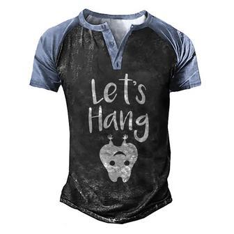Funny Halloween Lets Hang Funny Bat Tooth Halloween Graphic Design Printed Casual Daily Basic Men's Henley Shirt Raglan Sleeve 3D Print T-shirt - Thegiftio UK