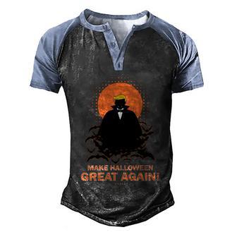 Funny Halloween Make Halloween Great Again Trump Graphic Design Printed Casual Daily Basic Men's Henley Shirt Raglan Sleeve 3D Print T-shirt - Thegiftio UK