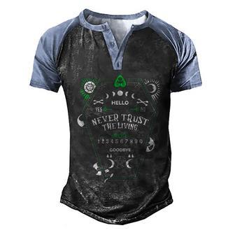 Funny Halloween Never Trust The Living Grave Halloween Min Graphic Design Printed Casual Daily Basic Men's Henley Shirt Raglan Sleeve 3D Print T-shirt - Thegiftio UK