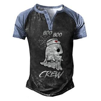 Funny Halloween Nurse Medical Boo Boo Crew Graphic Design Printed Casual Daily Basic Men's Henley Shirt Raglan Sleeve 3D Print T-shirt - Thegiftio UK