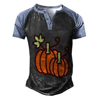 Funny Halloween Pumpkin Cute Halloween Graphic Design Printed Casual Daily Basic Men's Henley Shirt Raglan Sleeve 3D Print T-shirt - Thegiftio UK