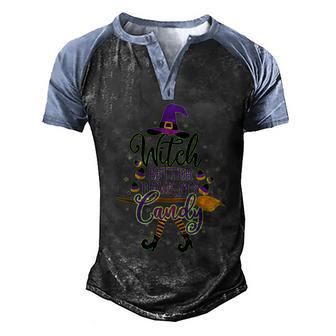 Funny Halloween Witch Better Have My Candy Graphic Design Printed Casual Daily Basic V2 Men's Henley Shirt Raglan Sleeve 3D Print T-shirt - Thegiftio UK