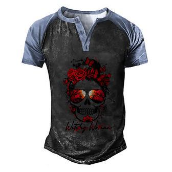 Funny Halloween Witchy Woman Halloween Min Graphic Design Printed Casual Daily Basic Men's Henley Shirt Raglan Sleeve 3D Print T-shirt - Thegiftio UK