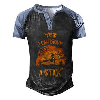 Funny Halloween Yes I Can Drive A Stick Halloween Min Graphic Design Printed Casual Daily Basic Men's Henley Shirt Raglan Sleeve 3D Print T-shirt - Thegiftio UK