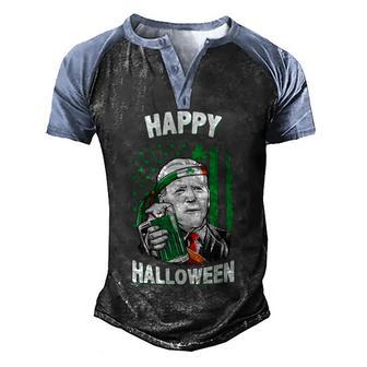 Funny Happy Halloween Joe Biden St Patricks Day Graphic Design Printed Casual Daily Basic Men's Henley Shirt Raglan Sleeve 3D Print T-shirt - Thegiftio UK