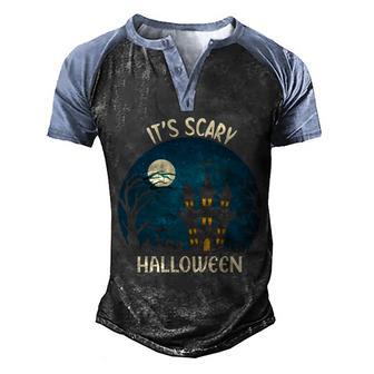 Funny Its Scary Halloween Costume Gift Graphic Design Printed Casual Daily Basic Men's Henley Shirt Raglan Sleeve 3D Print T-shirt - Thegiftio UK