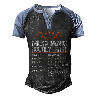 Funny Mechanic Hourly Rate Gift Shirt Labor Rates Shirt Graphic Design Printed Casual Daily Basic Men's Henley Shirt Raglan Sleeve 3D Print T-shirt - Thegiftio UK