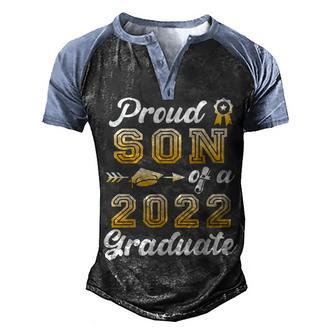 Funny Proud Son Of A 2022 Graduate Senior Class Of 2022 Men's Henley Shirt Raglan Sleeve 3D Print T-shirt - Thegiftio UK
