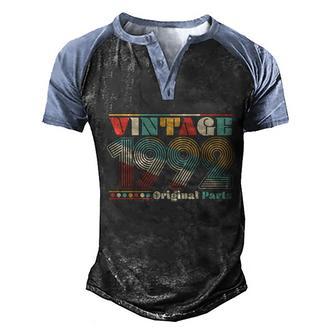 Funny Retro 60S 70S Style Vintage 1992 Original Parts 30Th Birthday Men's Henley Shirt Raglan Sleeve 3D Print T-shirt - Thegiftio UK