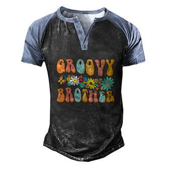 Funny Retro Groovy Birthday Family Matching Cute Men's Henley Shirt Raglan Sleeve 3D Print T-shirt - Thegiftio UK