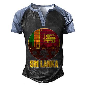 Funny Retro Sri Lanka Emblem Graphic Design Printed Casual Daily Basic Men's Henley Shirt Raglan Sleeve 3D Print T-shirt - Thegiftio UK