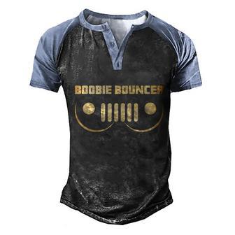 Funny Sailing Boobie Bouncer Vintage Men's Henley Shirt Raglan Sleeve 3D Print T-shirt - Thegiftio UK