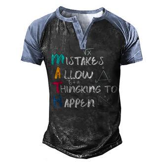 Funny Science Teacher Men Women Boys Best Math Teacher Men's Henley Shirt Raglan Sleeve 3D Print T-shirt - Thegiftio UK