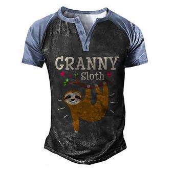 Funny Sloth Graphic Humor Zoo Animal Lovers Granny Gift Graphic Design Printed Casual Daily Basic Men's Henley Shirt Raglan Sleeve 3D Print T-shirt - Thegiftio UK