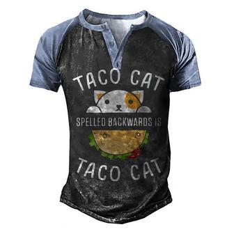 Funny Taco Cat Lover Graphic Design Printed Casual Daily Basic Men's Henley Shirt Raglan Sleeve 3D Print T-shirt - Thegiftio UK