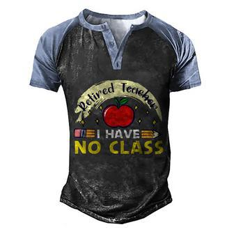 Funny Teacher Funny Retirement Retired Teacher Funny Quotes Graphic Design Printed Casual Daily Basic Men's Henley Shirt Raglan Sleeve 3D Print T-shirt - Thegiftio UK