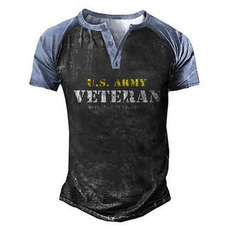Funny US Army Proud Army Veteran Vintage Gift Graphic Design Printed Casual Daily Basic Men's Henley Shirt Raglan Sleeve 3D Print T-shirt - Thegiftio UK