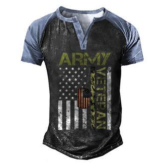 Funny US Army Proud Gift Army Veteran Great Gift United States Army Gift Men's Henley Shirt Raglan Sleeve 3D Print T-shirt - Thegiftio UK