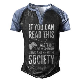 Funny Video Game For Gamers Love Gaming Men's Henley Shirt Raglan Sleeve 3D Print T-shirt - Thegiftio UK