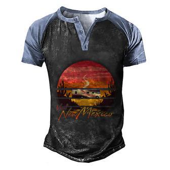 Funny Vintage Retro Travel Visit New Mexico Graphic Design Printed Casual Daily Basic Men's Henley Shirt Raglan Sleeve 3D Print T-shirt - Thegiftio UK