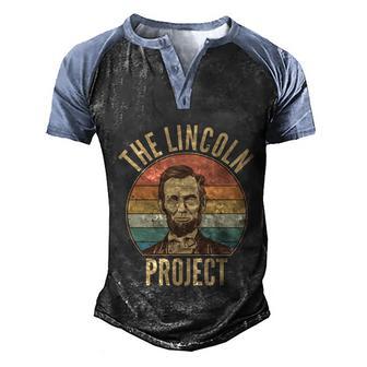 Funny Vintage The Lincoln Project Emblem Graphic Design Printed Casual Daily Basic Men's Henley Shirt Raglan Sleeve 3D Print T-shirt - Thegiftio UK