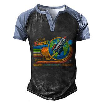 Funny Visit Earth Home Of Cats Internet Bacon Graphic Design Printed Casual Daily Basic Men's Henley Shirt Raglan Sleeve 3D Print T-shirt - Thegiftio UK