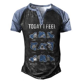 Funny Week Of The Shark 2019 Novelty Graphic Distressed Kids Men's Henley Shirt Raglan Sleeve 3D Print T-shirt - Thegiftio UK