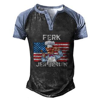 Funnyferkjerberdinvintage America Flag Graphic Design Printed Casual Daily Basic Men's Henley Shirt Raglan Sleeve 3D Print T-shirt - Thegiftio UK