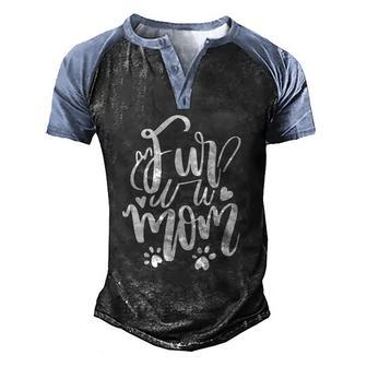 Fur Mom Cat Lover Cat Day Men's Henley Shirt Raglan Sleeve 3D Print T-shirt - Thegiftio UK
