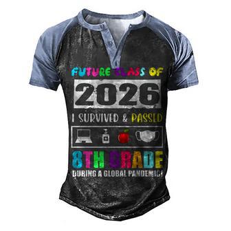Future Class Of 2026 8Th Grade Funny Student Graduation 2022 Men's Henley Shirt Raglan Sleeve 3D Print T-shirt - Thegiftio UK