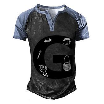 G Birthday Party Dracula Witchs Staff Halloween Quote Graphic Design Printed Casual Daily Basic Men's Henley Shirt Raglan Sleeve 3D Print T-shirt - Thegiftio UK