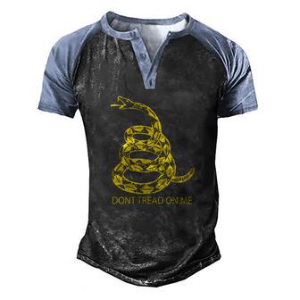 Gadseden Flag 20 Graphic Design Printed Casual Daily Basic Men's Henley Shirt Raglan Sleeve 3D Print T-shirt - Thegiftio UK